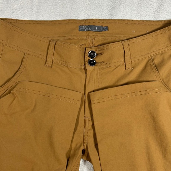 Prana Pants - Prana Halle Hiking Pants Womens 8 Regular Brown Ochre Stretch Zion Roll Up Leg